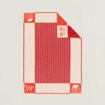 【素敵なデザイン♪】HERMES Les Cabanes ウォッシュクロス 素敵なデザイン♪】HERMES Les Cabanes ウォッシュクロス les